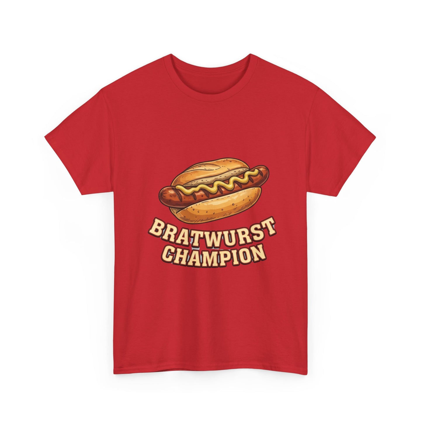 Bratwurst Champion T‑Shirt — Hot Dog Eating Contest Tee