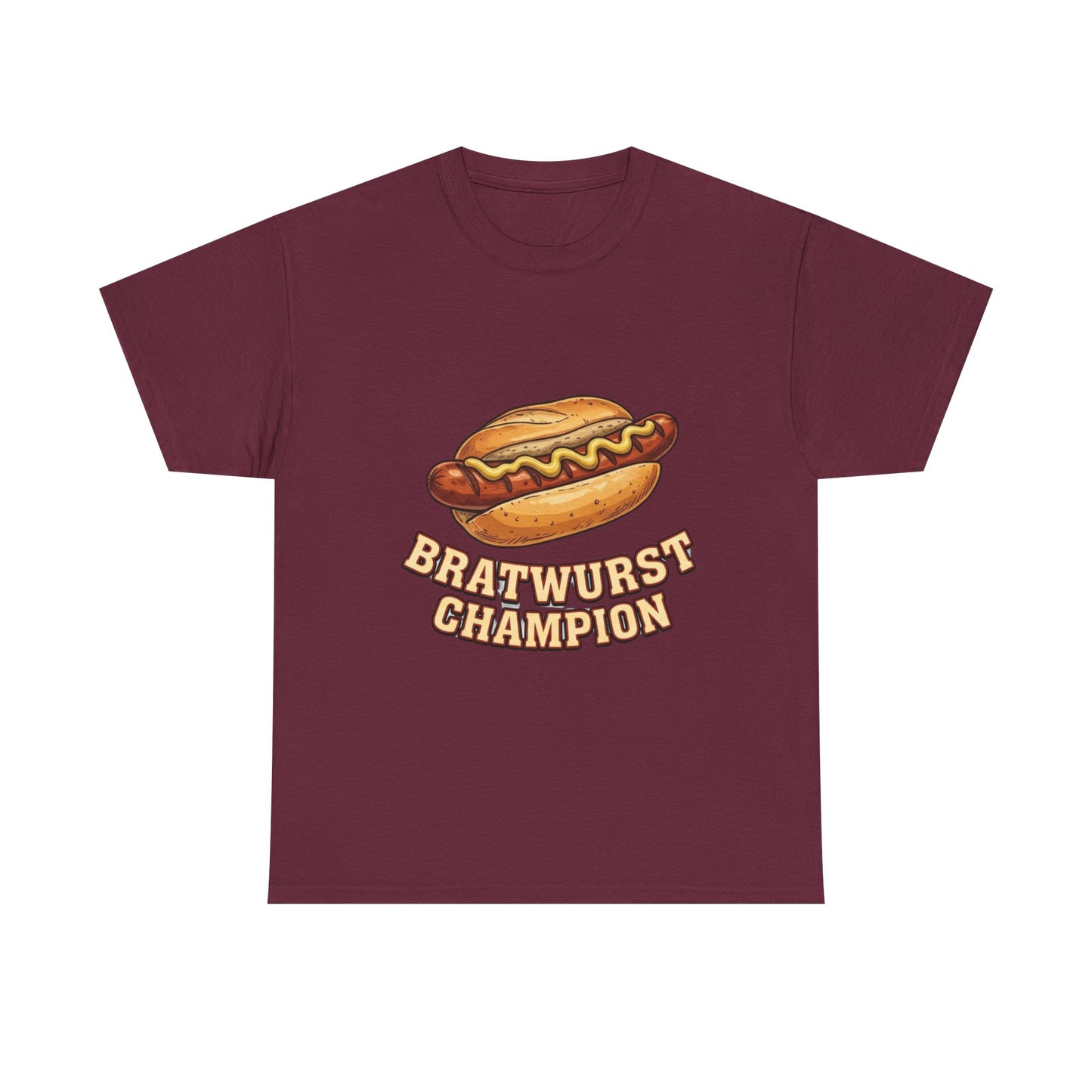 Bratwurst Champion T‑Shirt — Hot Dog Eating Contest Tee