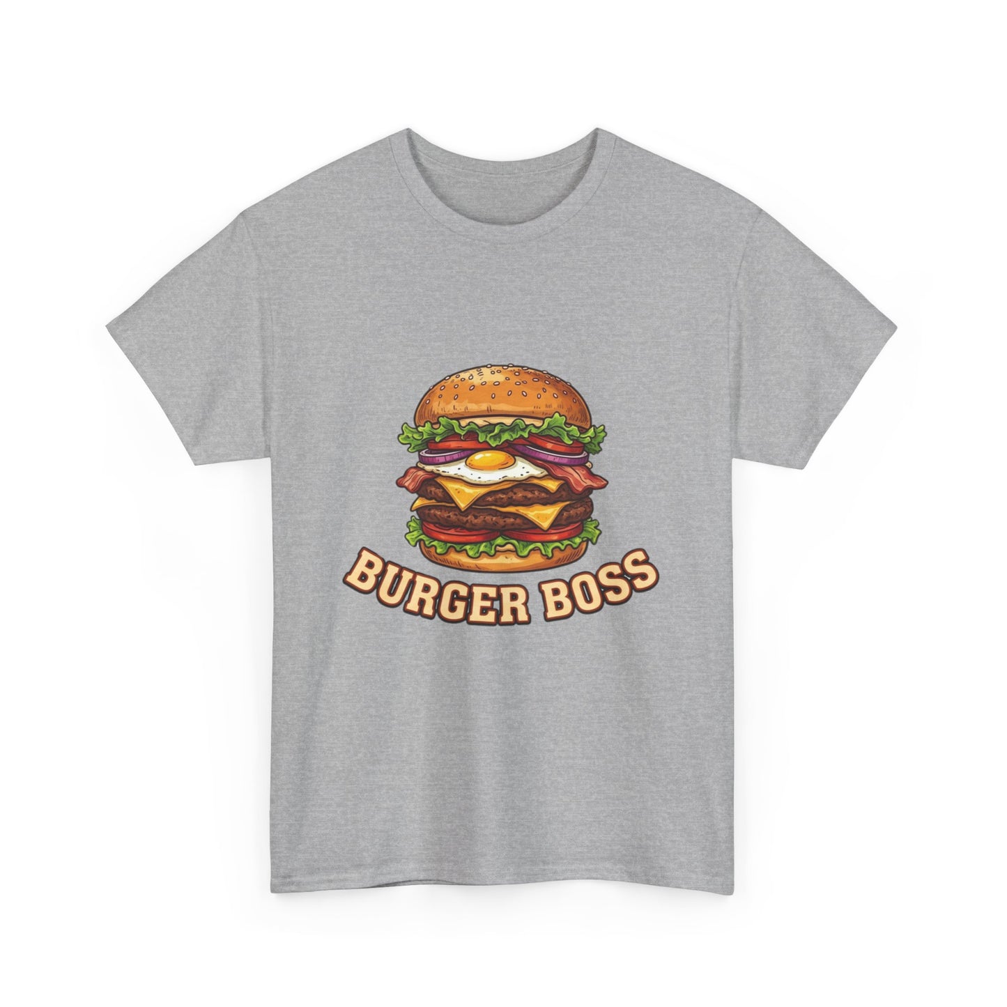 Burger Boss T-Shirt — Funny Cheeseburger Graphic Tee for Grill Masters & Foodies