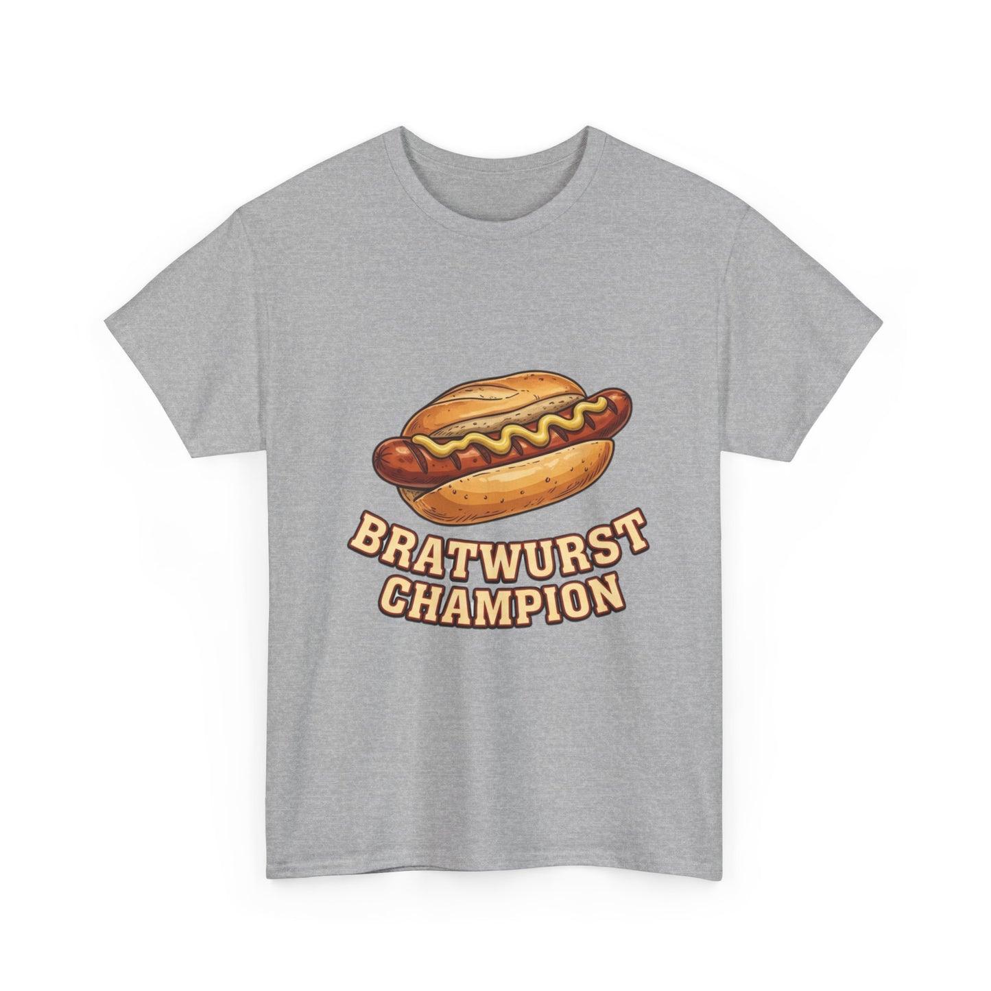 Bratwurst Champion T‑Shirt — Hot Dog Eating Contest Tee