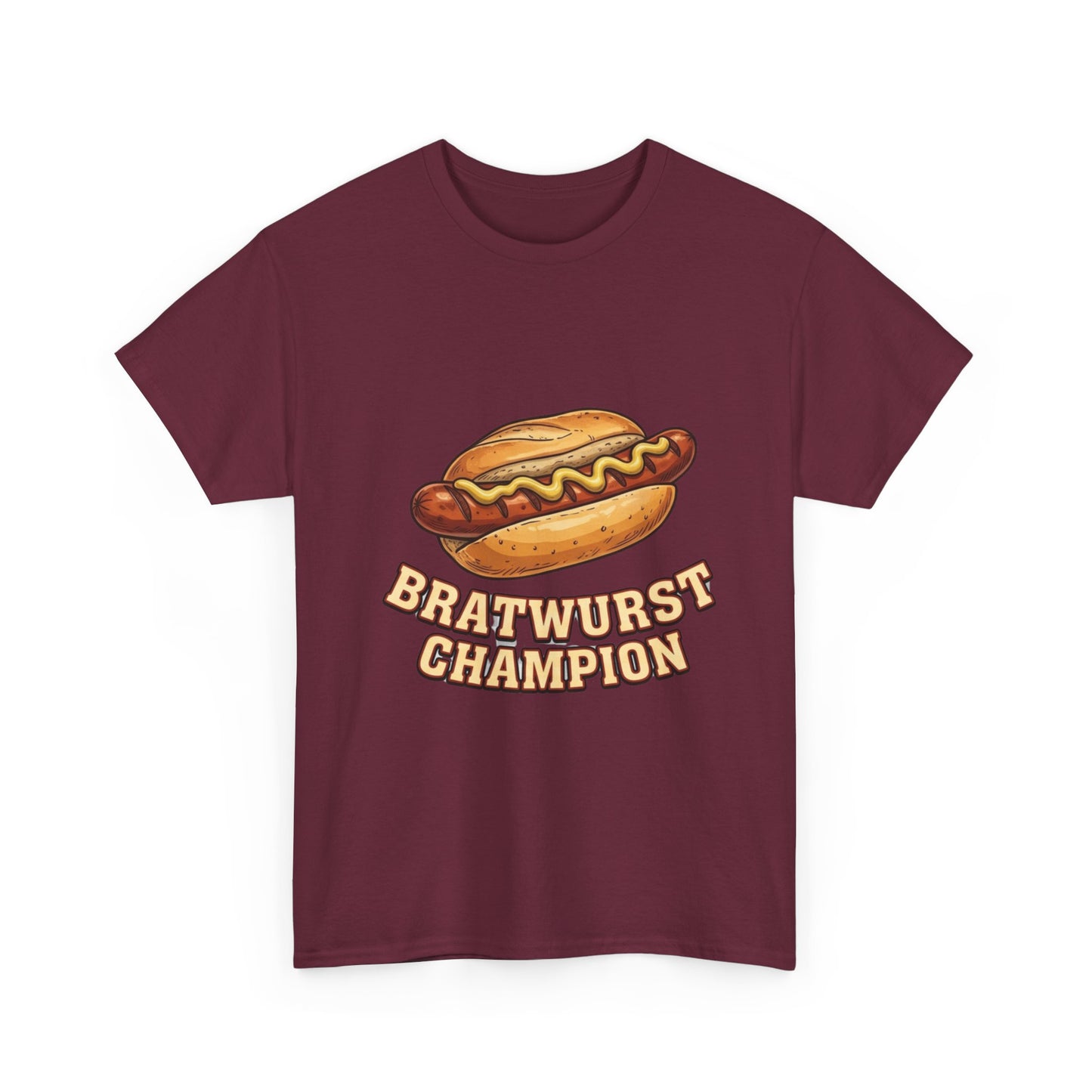 Bratwurst Champion T‑Shirt — Hot Dog Eating Contest Tee