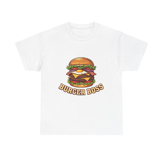 Burger Boss T-Shirt — Funny Cheeseburger Graphic Tee for Grill Masters & Foodies