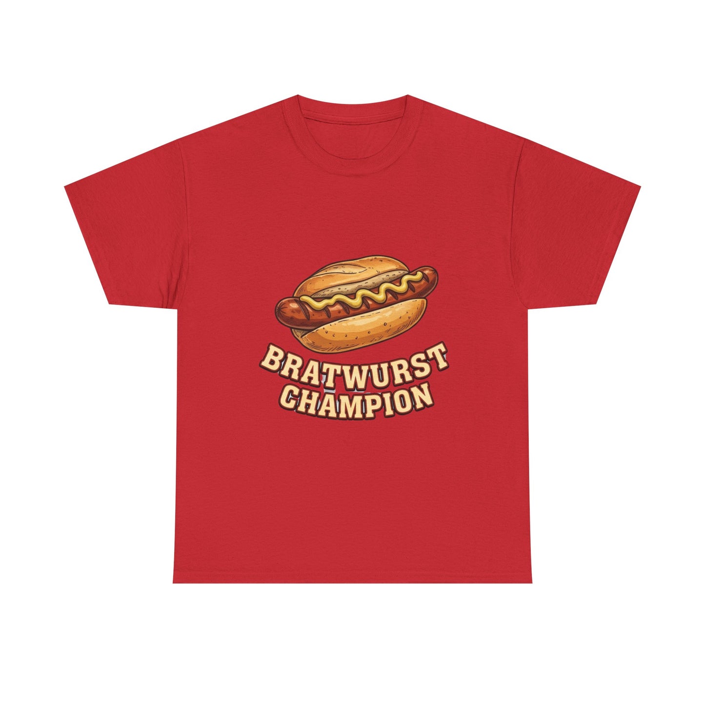 Bratwurst Champion T‑Shirt — Hot Dog Eating Contest Tee