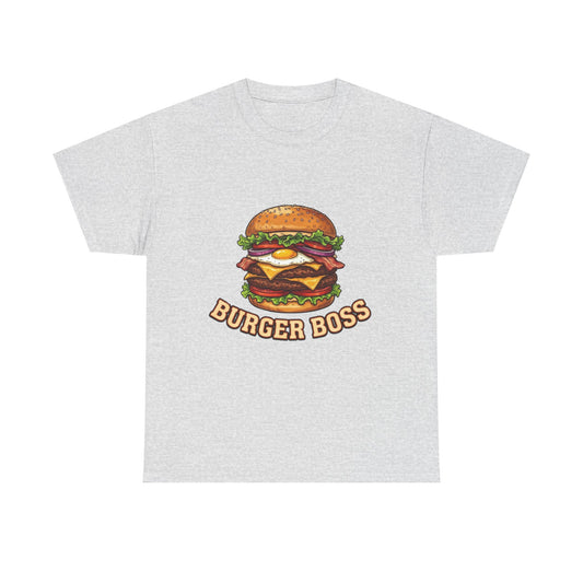 Burger Boss T-Shirt — Funny Cheeseburger Graphic Tee for Grill Masters & Foodies